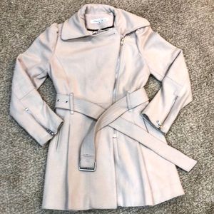 Kenneth Cole Cream Wool Coat